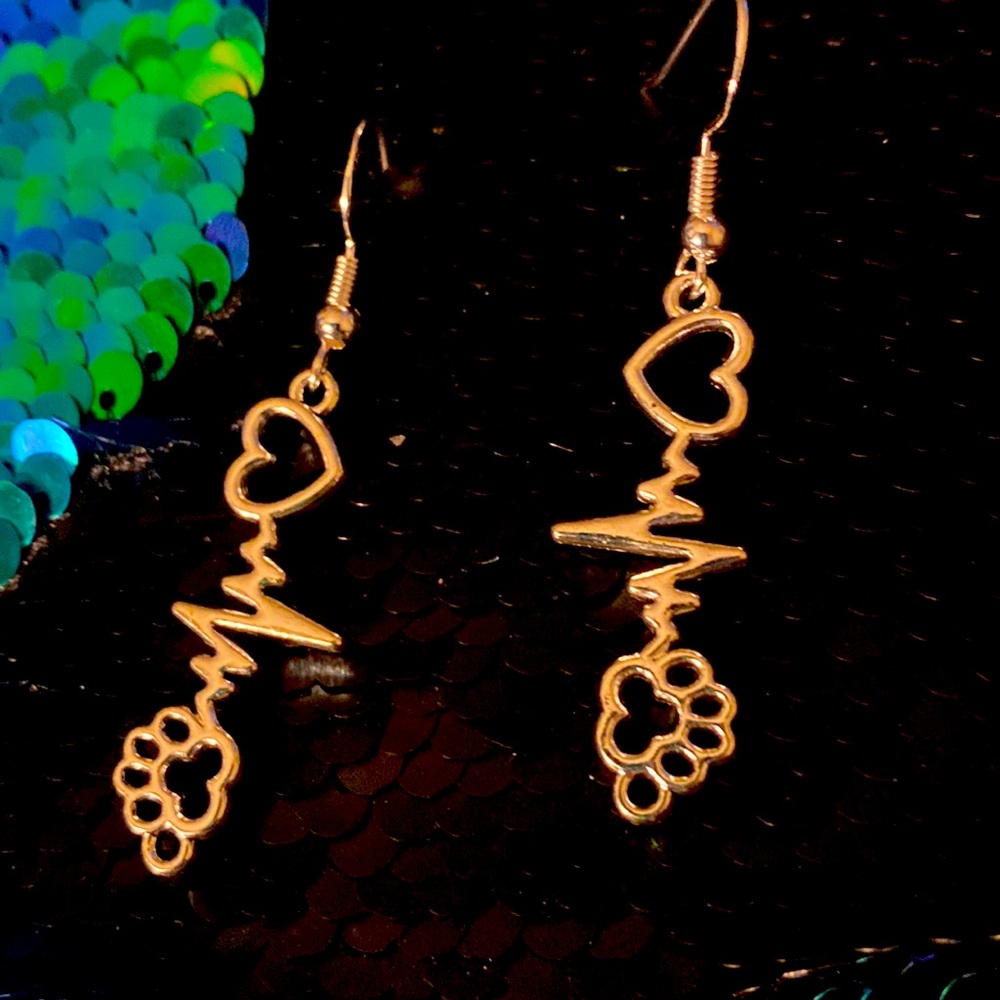 Cute pet lovers silver-tone ss earring